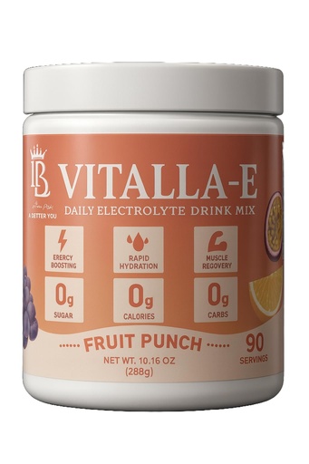 [BRSREFADDF5BY3AZ] VITALLA-E Replenisher Daily Electrolyte Powder Drink Mix - Sugar Free – Fruit Punch, 90 Servings – Hydration Powder w/ 6 Key Electrolytes and Trace Minerals – Keto Friendly, Vegan, Non-GMO (CF Ultima)
