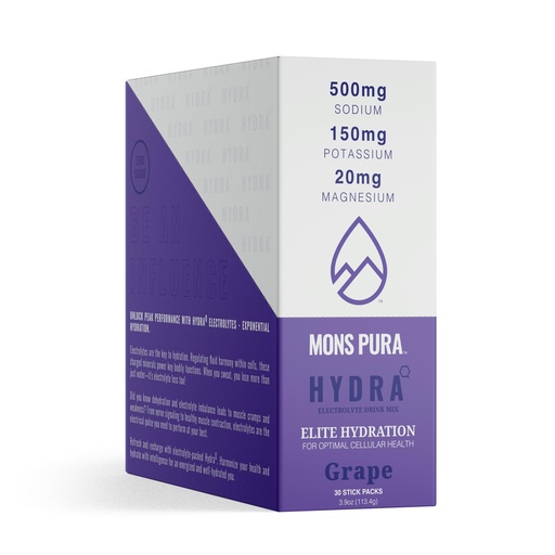 [BRSROBD5AQPBYDQ2] Mons Pura Hydra Grape Electrolyte Drink Mix - 30 Count