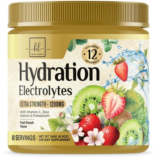 [BRSRAZYPCUGQYCLV] Hydration Electrolyte Drink Mix – Rapid Hydration Powder with 6 Electrolytes & Minerals Daily Replenisher Zero Sugar, Keto, Vegan, Non-GMO & Sugar-Free Electrolyte Powder Tub - 60 Servings