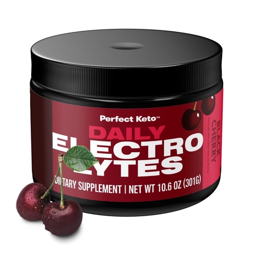 [BRSWYAARBMNGMHYV] Perfect Keto Electrolytes Hydration Powder | Supports Hydration, Recovery & Healthy Immune System | Sugar Free, Low Carbs, Calories or Fillers | Keto-Friendly & Non-GMO (Black Cherry)