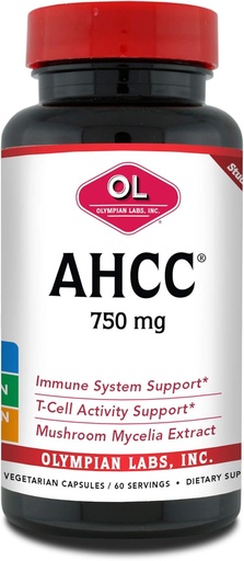 [BRSWIYQ4DEOBKDDY] Olympian Labs Premium AHCC Supplement–750mg AHCC pro Kapsel–Unterstützt Immune Gesundheit, Leberfunktion und natürliche Killer-Zellaktivität- 60 Caps