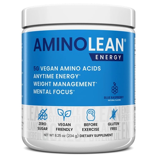 [BRSWGFA5CADWCC36] RSP Nutrition AminoLean Pre Workout Powder, Amino Energy & Weight Management with Vegan BCAA Amino Acids, Natural Caffeine, Preworkout Boost for Men & Women, 30 Serv