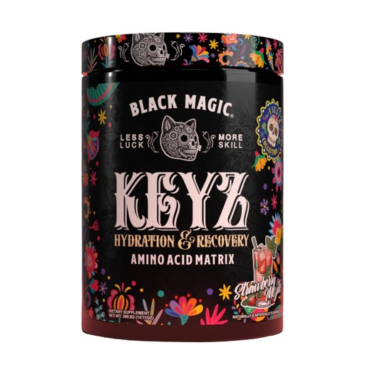 [BRSREHQPDEORS3A4] Black Magic Keyz Amino Acid Matrix Powder - Muscle Recovery & Endurance - EAA's, BCAA's, & Taurine - Keto, No Sugar, Caffeine Free - Strawberry Mojito - 14.81 oz