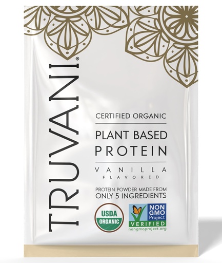 [BRSWYHYYCQBBGAI6] Truvani Vegan Pea Protein Powder | Vanilla | 20g Organic Plant Based Protein | 1 Serving | Keto | Gluten & Dairy Free | Low Carb | No Added Sugar
