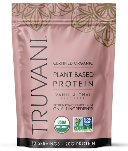 [BRSRMHQDO4AQ23TV] Truvani Vegan Pea Protein Powder | Vanilla Chai | 20g Organic Plant Based Protein | 10 Servings | Keto | Gluten & Dairy Free | Low Carb | No Added Sugar