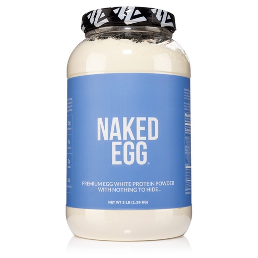 [BRSWKF35DMNBKG3U] Naked 3LB Non-GMO Egg White Protein Supplement Powder, Unflavored, No Additives, Paleo, Dairy Free, Gluten Free, Soy Free – 25g Protein, 44 Servings, 3 pounds