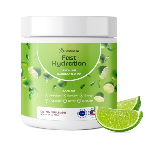 [BRSREGAECUDQO232] Rosabella Electrolyte Drink Powder – Lemon Lime – Zero Sugar Hydration Supplement – Sodium, Potassium, Magnesium & Calcium – Keto Electrolytes Mix for Rapid Rehydration – 30 Servings (5.7 oz)