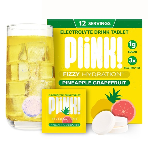 [BRSRAADRDINGY3I7] Plink! Fizzy Electrolyte Drink Tablets for Daily Hydration - 12ct Electrolyte Tablets + Sodium, Potassium, Magnesium, Low-Calorie, Low-Sugar Keto Electrolytes Powder Hydration Packets Water Flavoring