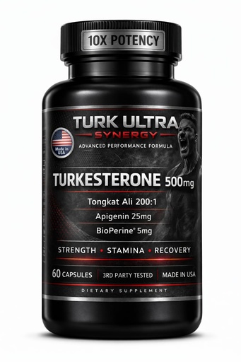 [BRSREGQECEDRECI6] Turkesterone & Tongkat Ali for Men (60 Capsules) - Turkesterone 500mg + Tongkat Ali 500mg + Apigenin 25mg + BioPerine 5mg per serving to boost stamina, muscle growth and builder - Made in The USA