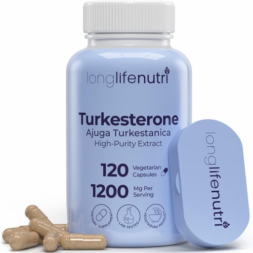 [BRSROCA3DIBWYCQ7] LongLifeNutri Turkesterone 1200mg – High Purity Ajuga Turkestanica for Strength, Recovery, & Muscle Growth, 120 Vegetarian Capsules, 2-Month Supply, Whole Herb Supplement, GMP Certified, Made in USA