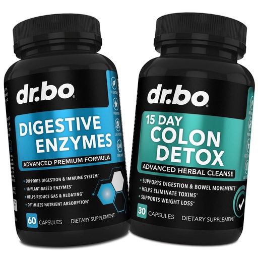 [BRSRMAYFC4FAGDQY] Digestive Enzymes & Colon Cleanser Detox - Digestion Supplement & 15 Day Intestinal Cleanse Pills for Women & Men - Fast Natural Laxative for Constipation Relief & Bowel Movement Supplements for Gut