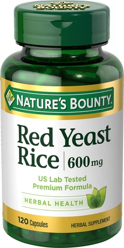 [BRSWIYAQOF7B4EDE] Nature's Bounty Red Yeast Rice Pills and Herbal Health Supplement, Dietary Additive, 600mg, 120 Capsules