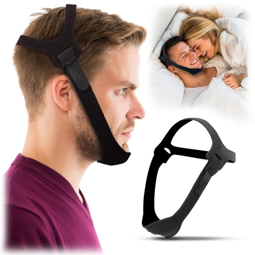 [BRSWGALYPIBGGE3V] Anti Snoring Chin Strap for Men and Women CPAP Users - Chin Strap for Sleeping - Effective Snore Solution for Excessive Snoring