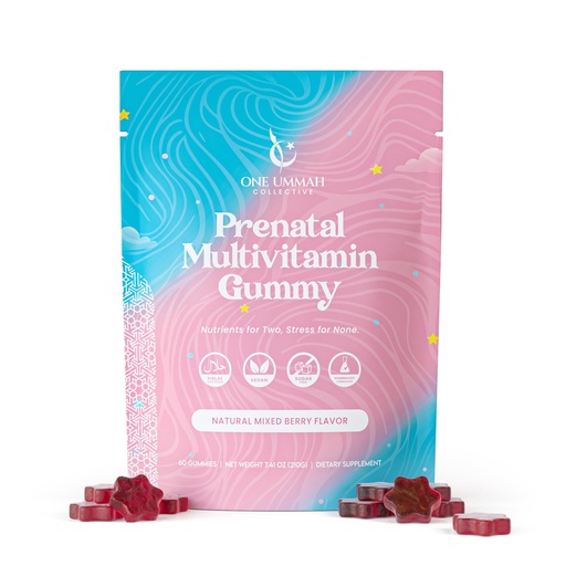 [BRSRAAL3C4HAEYDA] Halal Certified Prenatal Gummies - Essential Vitamins with Folate, DHA/EPA Omega-3, Biotin, & Zinc for Baby’s Development & Mom’s Wellness - Easy Digestion & High Absorption - Tasty Gummy Supplement