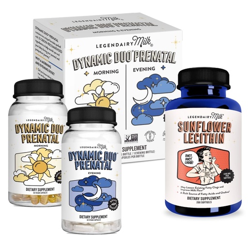 [BRSREZIEDMHBADTZ] Legendairy Milk Prenatal Vitamin + Sunflower Lecithin Bundle for Pregnancy & Lactation Support