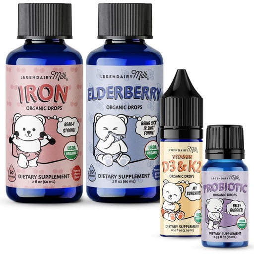 [BRSRGGD6OR5WEEL6] Legendairy Milk Complete Baby Wellness Vitamin Drops Bundle Ages 6 Months+