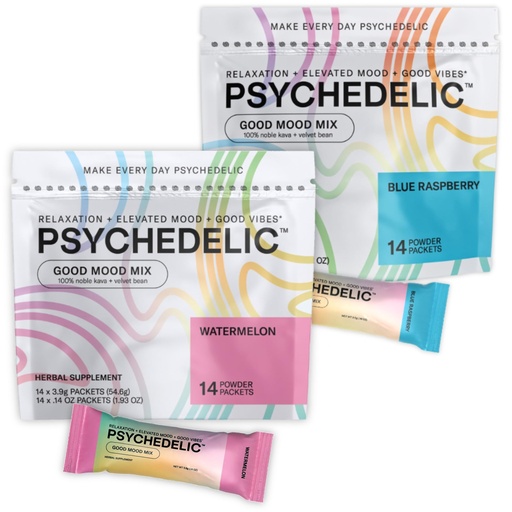 [BRSROGI5CMCQEEL5] Kava Instant Drink Mix Bundle | Blue Raspberry + Watermelon | 28 Sticks total