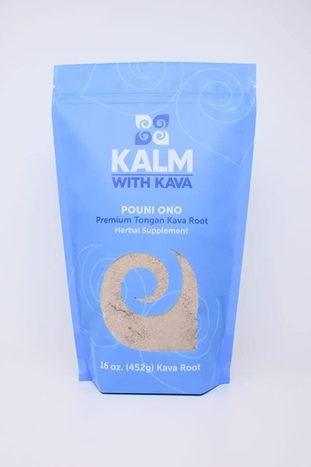 [BRSRMYIPDJ5A4H37] Kalm with Kava Pouni ONO Traditional Grind (16 oz.) Powder