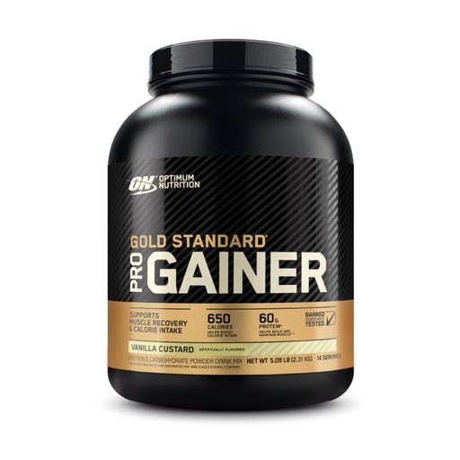 [BRSWIY34CF5G2ALA] Optimum Nutrition Gold Standard Pro Gainer, Weight Gainer Protein Powder, Vanilla Custard, 5.09 Pounds (Packaging May Vary)