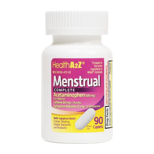 [BRSRAHQYAAHRYFI7] HealthA2Z® Menstrual Complete Pain Relief Tablets | Relieves Cramps, Bloating, Fatigue, Backache & Headache (90 Counts)