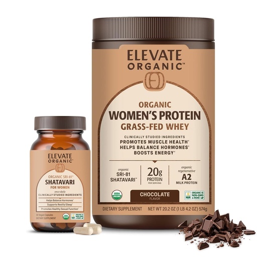 [BRSRGCD4OAFWYA36] SRI-81™ Shatavari Vegan Capsules and Whey Protein Powder - Chocolate