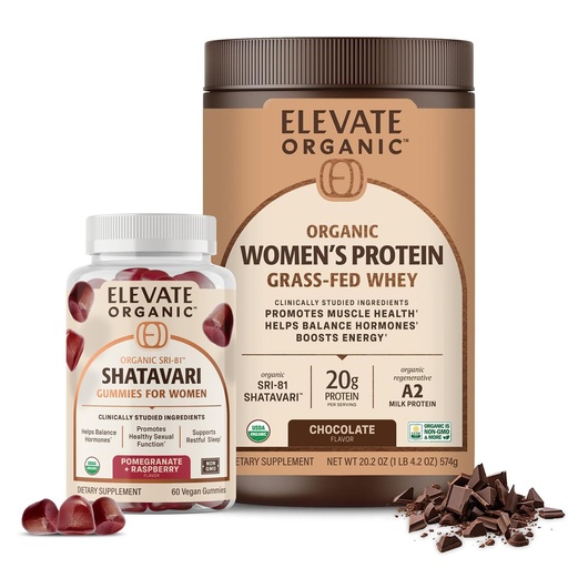 [BRSRGCD4OB5AODLX] SRI-81™ Shatavari Vegan Gummies and Whey Protein Powder - Chocolate