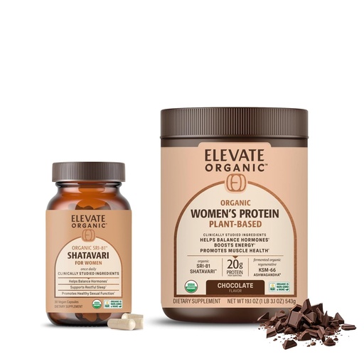 [BRSRGCDRAV5QYDQU] SRI-81™ Shatavari Vegan Capsules and Plant Protein Powder - Chocolate