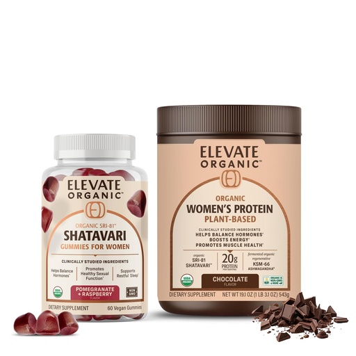 [BRSRGCD4OJ5AIA3V] SRI-81™ Shatavari Vegan Gummies and Women’s Plant Protein Powder - Chocolate