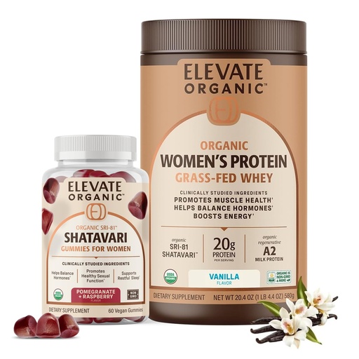 [BRSRGCDROF6GEG3Z] SRI-81™ Shatavari Vegan Gummies and Whey Protein Powder - Vanilla