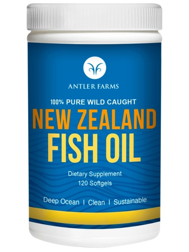 [BRSWG23YOIBRAE3L] Antler Farms - 100% Pure Wild Caught New Zealand Fish Oil from Deep Ocean, Cold Water Fish, 120 Softgels - Clean, Fresh Omega-3 EPA + DHA Supplement, Keto Friendly, Super Clean