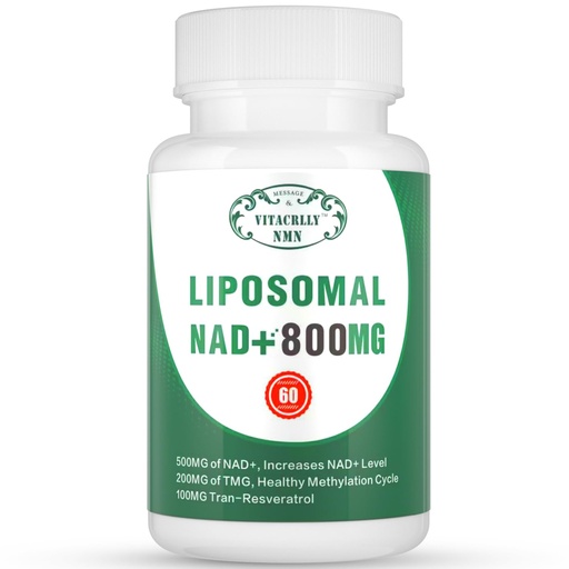 [BRSRMCD5O4MBQ33D] NAD+ Supplement Liposomal NAD+ Plus 800MG Nicotinamide Riboside Alternative for Cell Energy, Healthy Aging and Muscle Repair 60 Capsules