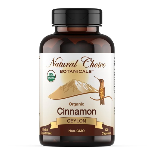 [BRSWGBLRDMHWMDLJ] USDA Certified Organic Ceylon Cinnamon Capsules, Non-GMO Verified Supplement - 120 Capsules, 2 Month Supply