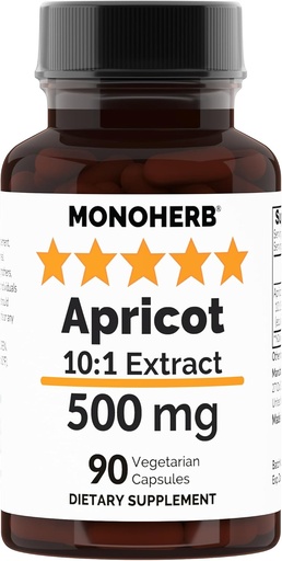 [BRSROCYRBECGOFLZ] MONOHERB Apricot Extract 500 mg - 90 Vegetarian Capsules