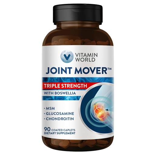 [BRSWI2YEDINGC3DO] Vitamin World Triple Strength Joint Mover, Glucosamine Chondroitin with MSM Joint Support Supplement, Collagen & Boswellia Serrata Extract, Support Joint Strength, Comfort & Flexibility, 90 Caplets