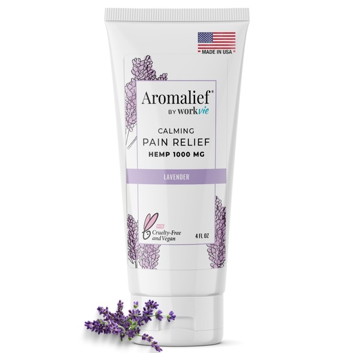 [BRSWGBAFBF5AMYAZ] Hemp Cream with Lavender Aromatherapy - 1000MG Made in USA - Muscle & Joint Relief - Menthol, Glucosamine, Chondroitin MSM - Vegan