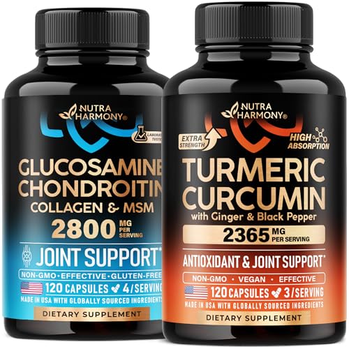 [BRSREGQCDEGRO2Y6] NUTRAHARMONY Glucosamine Chondroitin & Turmeric Curcumin Capsules