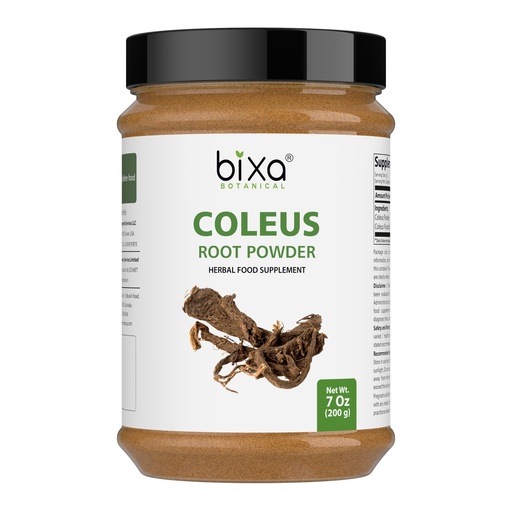 [BRSWGEL7O54BAALG] bixa BOTANICAL Coleus Forskohlii Root Powder | Forskolin-Rich Herb | 200 Grams / 7 OZ | Gluten Free, Steam Treated, Vegan, 100% Pure.