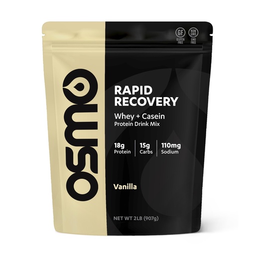 [BRSREHQZCQCRYCLJ] Osmo Rapid Recovery - Whey & Micellar Casein Protein Powder Blend with Carbohydrates & Caffeine, All Natural Ingredients, Enables Muscle Repair & Boosts Glycogen Restoration - Vanilla, 22 Servings