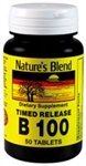 [BRSWIYYOAEBBQFTA] Nature's Blend B-100 Complex Timed Release Vitamin 50 Tablets