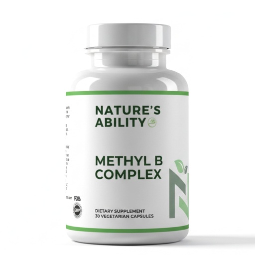 [BRSRGGAOA54BAE3V] NATURE'S ABILITY Methyl B Complex - Methylated B Vitamins with Folate & B12 - Supports MTHFR, Energy & Metabolism - 30 Vegetarian Capsules