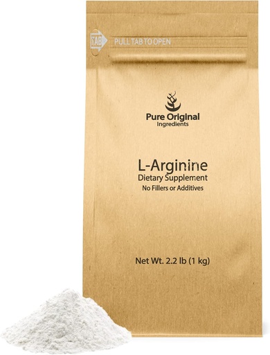 [BRSW2AICBYIGGA3L] PURE ORIGINAL INGREDIENTS L-Arginine (2,2 lb) Pure, Betetzailerik edo Gehigarririk gabe