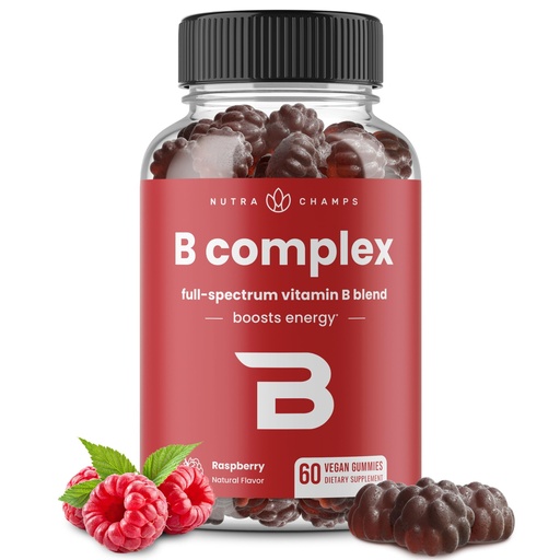 [BRSROZI6CUCWEEIV] NutraChamps Vitamin B Complex Gummies, Vitamin B Gummies Boosts Energy, B Complex Vitamins B1, B2 (Riboflavin), B3 (Niacin), B5, B6, B7 (Biotin), B9 (Folic Acid), Methyl B12