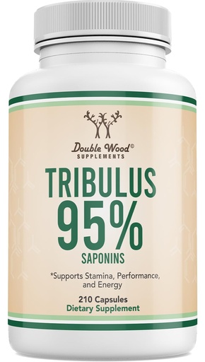 [BRSW2EILBAGRSE3X] Tribulus Terrestris for Men (Purest 95% Saponin Content) 210 Capsules, 1,000mg Concentrated Fruit Extract (Third Party Tested, Vegan Safe, Non-GMO) for Stamina and Energy by Double Wood