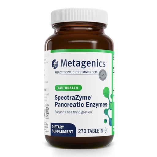 [BRSWI2TZBYEGAF3E] Metagenics SpectraZyme Pancreatic Enzymes - Digestive Enzyme Complex for Protein, Fat & Carb Breakdown - Supports Digestion, Gas Relief & Gut Health* - Non-GMO, Gluten-Free - 270 Tablets