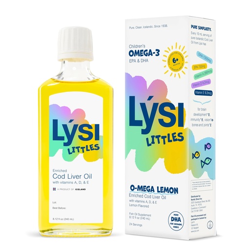 [BRSWYY34OUGQK2Q3] LYSI Liittles Childrens's Omega Lemon Cod Liver Oil, 8.12 OZ