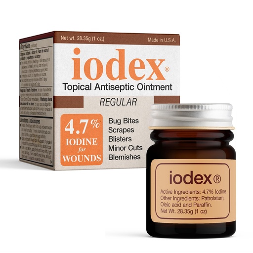 [BRSREHQYBAIWAFD4] BAAR Iodex Topical Healing Ointment, 4.7% Iodine for Infection Prevention and Soothing Relief, Perfect for Cuts, Scrapes, Wounds, Bruises, Minor Burns, Bug Bites, Rashes & More, Made in the USA, 1 oz