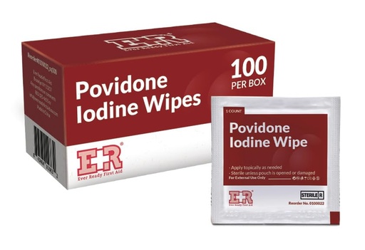 [BRSROED5CRYGKHLG] Ever Ready First Aid Povidone Iodine Wipes – 100 Count