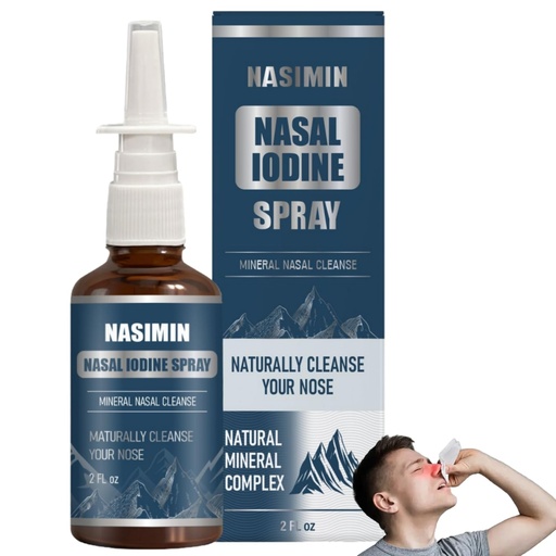 [BRSRGBL6BB7RYCQ7] Iodine Nasal Spray Nasal Iodine Spray Mineral Formula, Fine Mist for Daily Nasal Care (60ml)