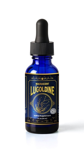 [BRSRGZ37AUIROE3L] Lugoldine Iodine Drops 1 oz – Patented Process (US20090022816A1), 150 mcg Iodine (100% Daily Value), Alcohol-Free & Glycerin-Free, Liquid Iodine Supplement