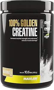 [BRSWGHYCBACAGDT2] Maxler 100% Golden Creatine - Micronized Creatine Monohydrate Powder - Muscle Building Supplements - Pre/Post Workout Vegan Supplement - Gluten Free Unflavored Creatine Powder - 300 g
